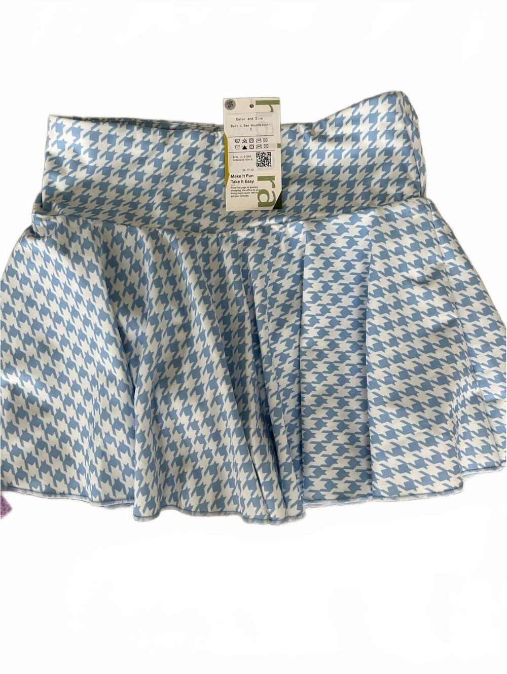 Halara Athletic Skort Blue and white houndstooth pattern  size S